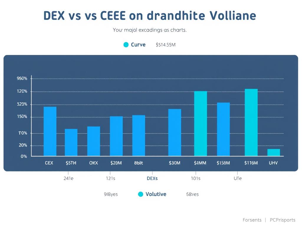 Comparison of DEX vs CEX trading volumes for Lido Staked Ether STETH