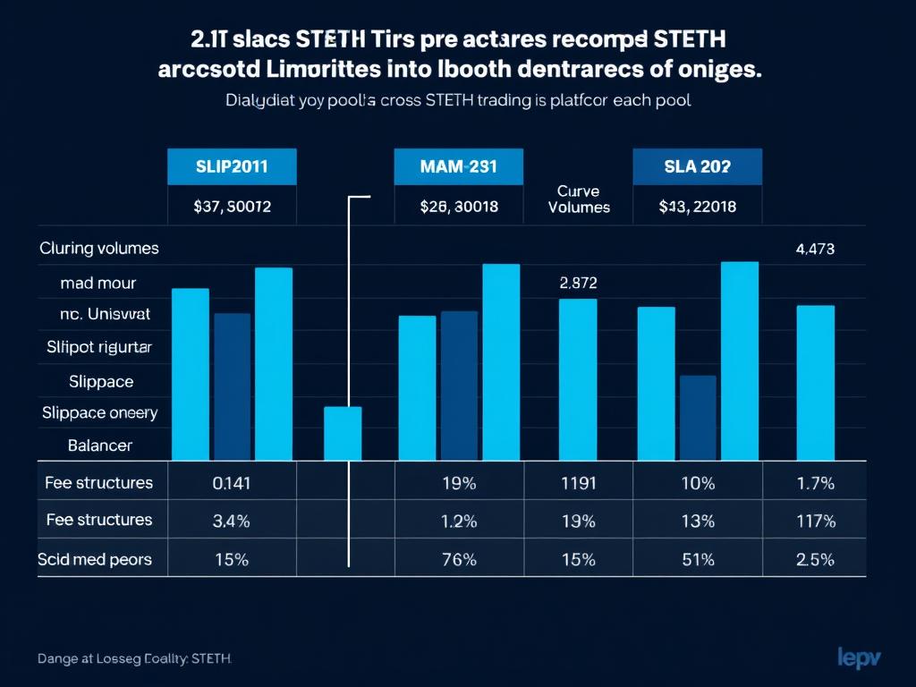Comparison of liquidity depths across major STETH trading pools