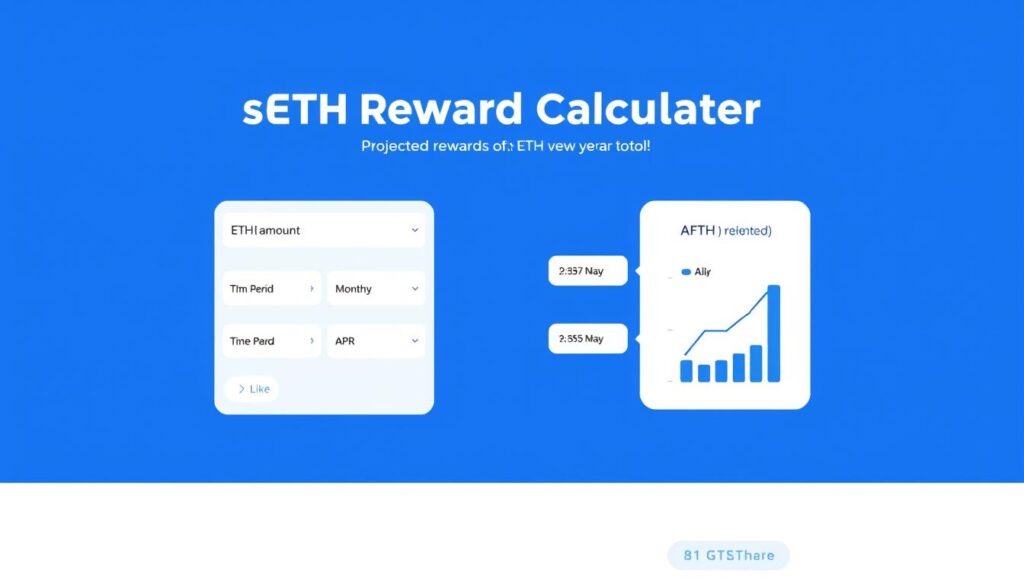 Lido Staked Ether STETH reward calculator interface